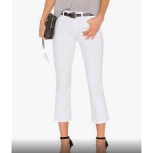 L'Agence Jeans Women’s Size 29 Charlotte White Mid Rise Crop Flare Denim Stretch